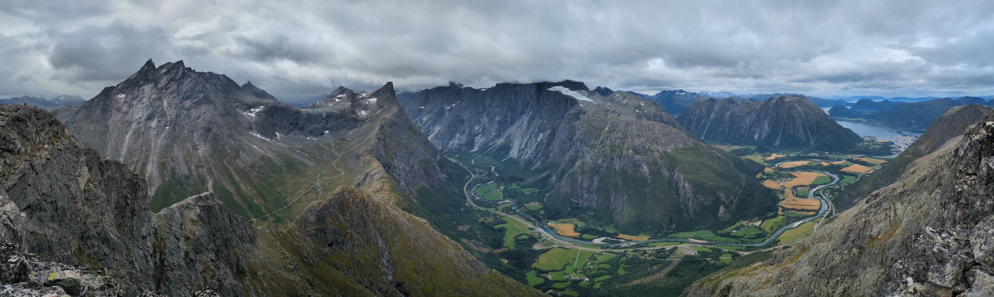 High above the wildest of Norway on the Romsdalen Ridge