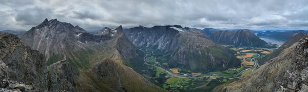 High above the wildest of Norway on the Romsdalen Ridge